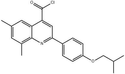 2-(4-异丁氧基苯基)-6,8-二甲基喹啉-4-甲酰氯, 1160262-94-1, 结构式