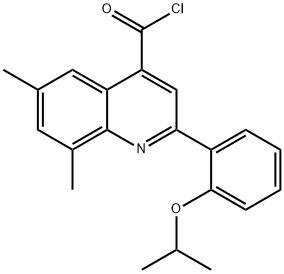 2-(2-イソプロポキシフェニル)-6,8-ジメチルキノリン-4-カルボニルクロリド 化学構造式