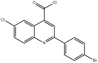 2-(4-bromophenyl)-6-chloroquinoline-4-carbonyl chloride Structure