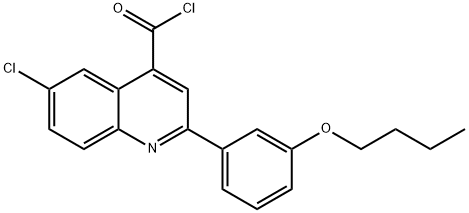 2-(3-butoxyphenyl)-6-chloroquinoline-4-carbonyl chloride 化学構造式