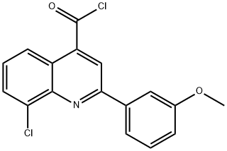 8-chloro-2-(3-methoxyphenyl)quinoline-4-carbonyl chloride 化学構造式