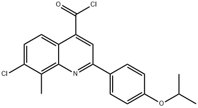 7-氯-2-(4-异丙氧芬基)-8-甲基喹啉-4-甲酰氯, 1160263-82-0, 结构式