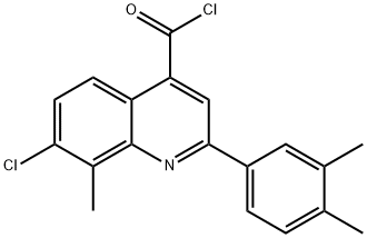 7-chloro-2-(3,4-dimethylphenyl)-8-methylquinoline-4-carbonyl chloride Structure