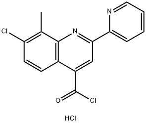 7-chloro-8-methyl-2-pyridin-2-ylquinoline-4-carbonyl chloride hydrochloride Struktur