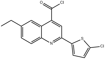 2-(5-氯-2-噻吩)-6-乙基喹啉-4-甲酰氯, 1160257-20-4, 结构式