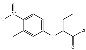 2-(3-methyl-4-nitrophenoxy)butanoyl chloride Structure
