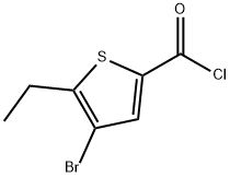 4-bromo-5-ethylthiophene-2-carbonyl chloride Struktur