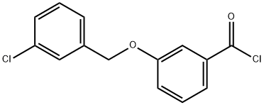 3-[(3-chlorobenzyl)oxy]benzoyl chloride 化学構造式
