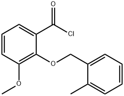 3-甲氧基-2-[(2-甲苄基)氧基]苯甲酰氯,1160250-32-7,结构式