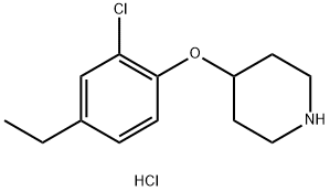 4-(2-Chloro-4-ethylphenoxy)piperidinehydrochloride,1220020-19-8,结构式