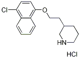3-{2-[(4-氯-1-萘基)氧基]乙基}哌啶盐酸盐 结构式