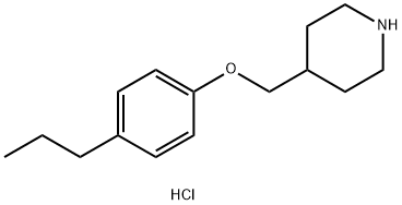 4-[(4-Propylphenoxy)methyl]piperidinehydrochloride 化学構造式