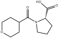1-(Tetrahydro-2H-pyran-4-ylcarbonyl)proline 结构式