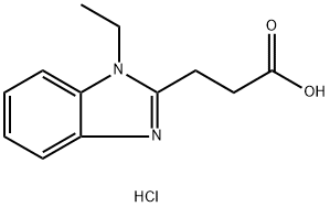 3-(1-Ethyl-1H-benzoimidazol-2-yl)-propionic acidhydrochloride Struktur