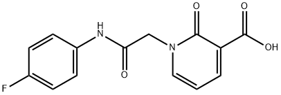 1-[(4-Fluoro-phenylcarbamoyl)-methyl]-2-oxo-1,2-dihydro-pyridine-3-carboxylic acid 结构式