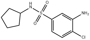 3-氨基-4-氯-N-环戊基苯磺酰胺, 1017410-44-4, 结构式