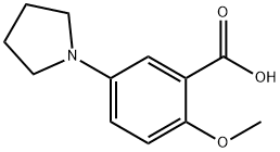 2-Methoxy-5-pyrrolidin-1-yl-benzoic acid 结构式