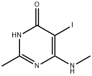 5-碘-2-甲基-6-(甲基胺)-4-嘧啶醇,1135283-16-7,结构式