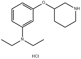N,N-Diethyl-3-(3-piperidinyloxy)anilinehydrochloride 化学構造式