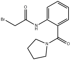 2-Bromo-N-[2-(1-pyrrolidinylcarbonyl)phenyl]-acetamide 结构式