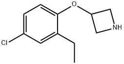 3-(4-Chloro-2-ethylphenoxy)azetidine 结构式