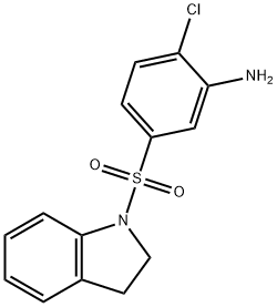 2-Chloro-5-(2,3-dihydro-1H-indol-1-ylsulfonyl)-aniline 化学構造式