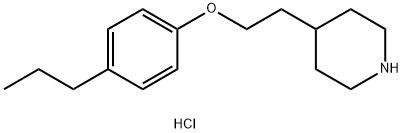 4-[2-(4-Propylphenoxy)ethyl]piperidinehydrochloride 化学構造式