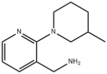 [2-(3-Methyl-1-piperidinyl)-3-pyridinyl]-methanamine 化学構造式