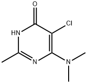 5-Chloro-6-(dimethylamino)-2-methyl-4-pyrimidinol Struktur