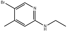 N-(5-Bromo-4-methyl-2-pyridinyl)-N-ethylamine 化学構造式