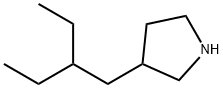 3-(2-Ethylbutyl)pyrrolidine 结构式
