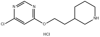 6-Chloro-4-pyrimidinyl 2-(3-piperidinyl)ethylether hydrochloride Structure