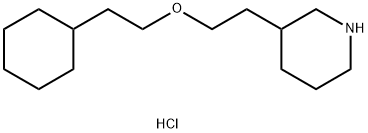 3-[2-(2-Cyclohexylethoxy)ethyl]piperidinehydrochloride 化学構造式