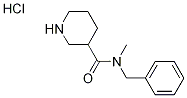 N-Benzyl-N-methyl-3-piperidinecarboxamidehydrochloride Struktur