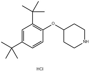 4-[2,4-Di(tert-butyl)phenoxy]piperidinehydrochloride 结构式