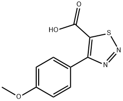 4-(4-Methoxy-phenyl)-[1,2,3]thiadiazole-5-carboxylic acid 化学構造式