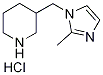 3-(2-Methyl-imidazol-1-ylmethyl)-piperidinehydrochloride 结构式