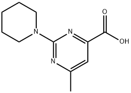 6-甲基-2-哌啶-1-基-嘧啶-4-羧酸,873450-11-4,结构式
