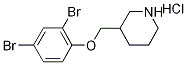 3-[(2,4-Dibromophenoxy)methyl]piperidinehydrochloride 结构式