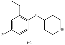 4-(4-Chloro-2-ethylphenoxy)piperidinehydrochloride Struktur