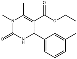 Ethyl 1,6-dimethyl-4-(3-methylphenyl)-2-oxo-1,2,3,4-tetrahydro-5-pyrimidinecarboxylate Structure