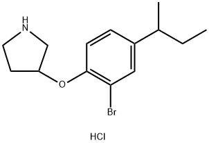 1219972-45-8 3-[2-Bromo-4-(sec-butyl)phenoxy]pyrrolidinehydrochloride