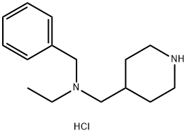 N-Benzyl-N-(4-piperidinylmethyl)-1-ethanaminedihydrochloride 结构式