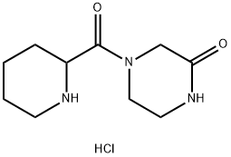 4-(2-Piperidinylcarbonyl)-2-piperazinonehydrochloride 结构式