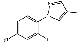 3-fluoro-4-(4-methyl-1H-pyrazol-1-yl)aniline Structure