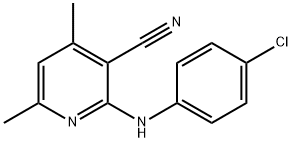 3-pyridinecarbonitrile, 2-[(4-chlorophenyl)amino]-4,6-dime|