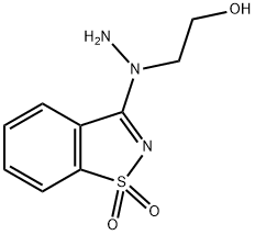 2-[1-(1,1-二氧代-1,2-苯并异噻唑-3-基)肼基]乙醇 结构式