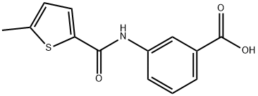 benzoic acid, 3-[[(5-methyl-2-thienyl)carbonyl]amino]- Struktur