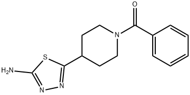 5-(1-苯甲酰哌啶-4-基)-1,3,4-噻二唑-2-胺,1199215-65-0,结构式