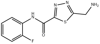 1,3,4-thiadiazole-2-carboxamide, 5-(aminomethyl)-N-(2-fluo 化学構造式